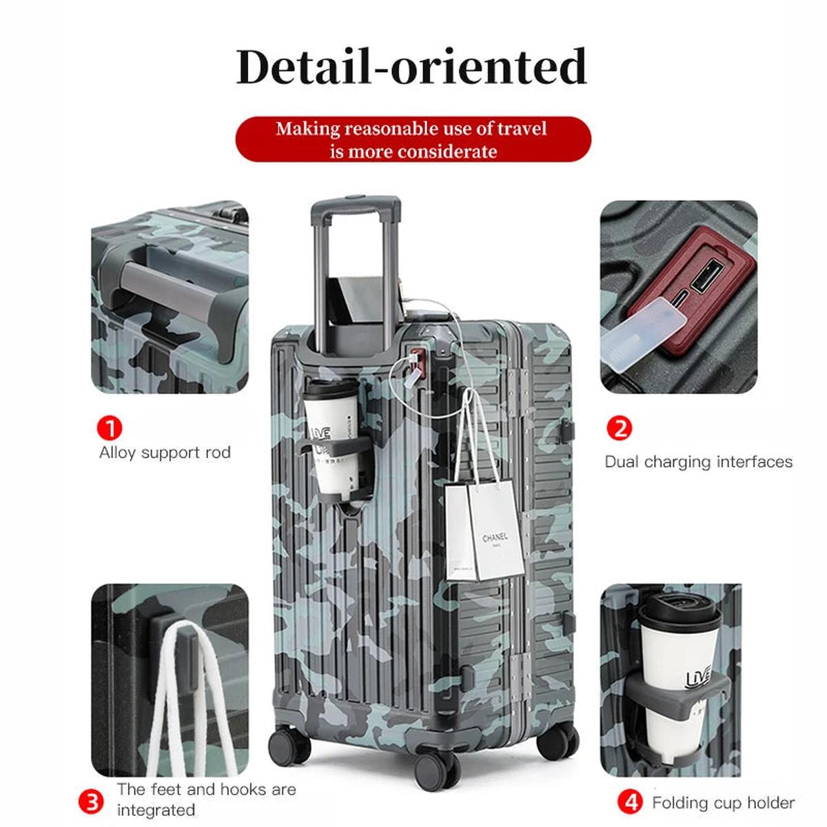 Brede Grip Polycarbonaat Harde Koffer Met Aluminium Frame En 360° Spinner Wielen - Harlett