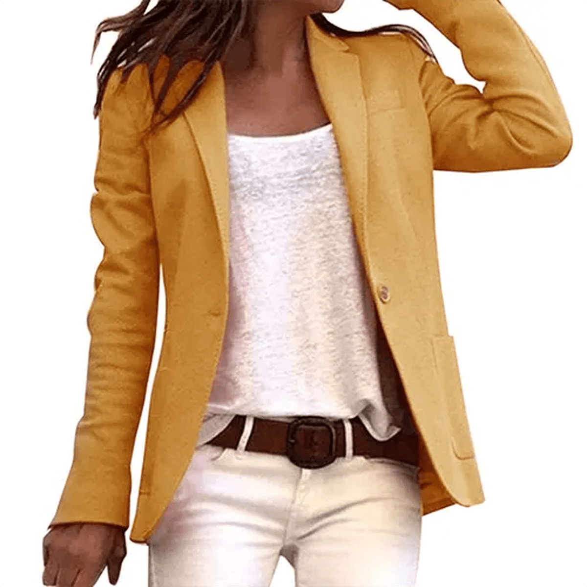 Casual Lange Mouwen Blazer Voor Vrouwen - Harlett