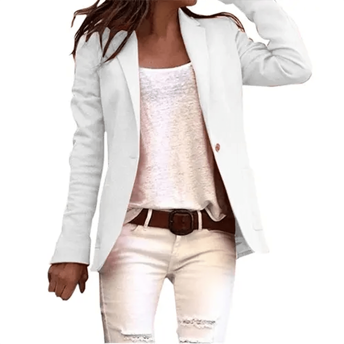 Casual Lange Mouwen Blazer Voor Vrouwen - Harlett