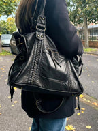 Chic Vegan Leren Schoudertas Met Rits Sluiting - Harlett