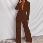 Chique Blazer En Broek Set Voor Vrouwen - Harlett