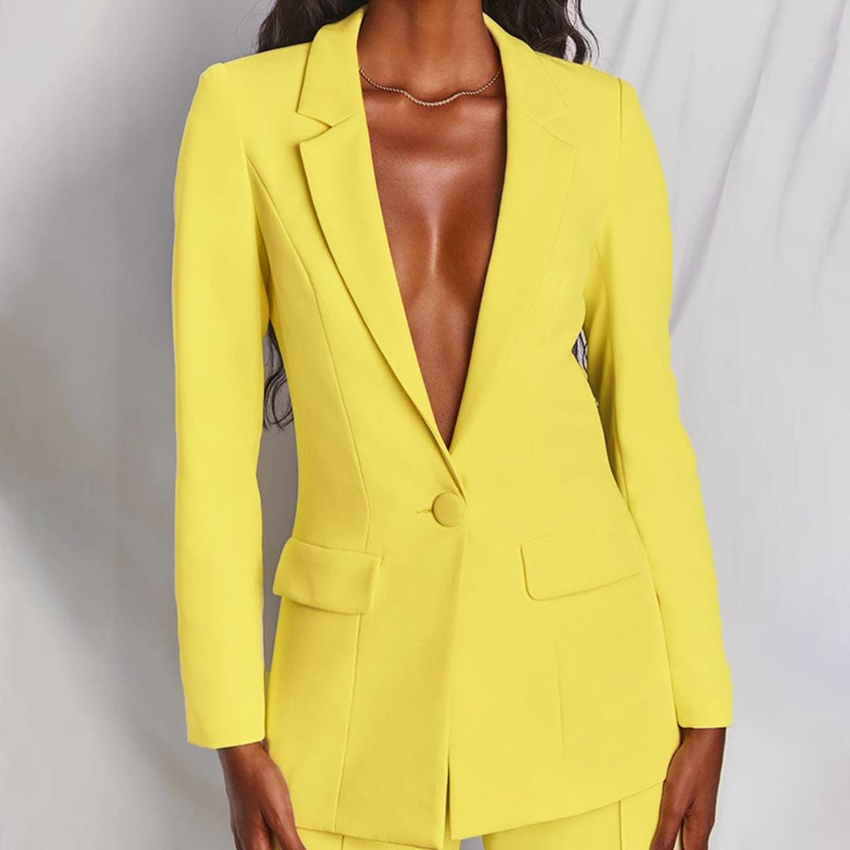 Chique Blazer En Broek Set Voor Vrouwen - Harlett