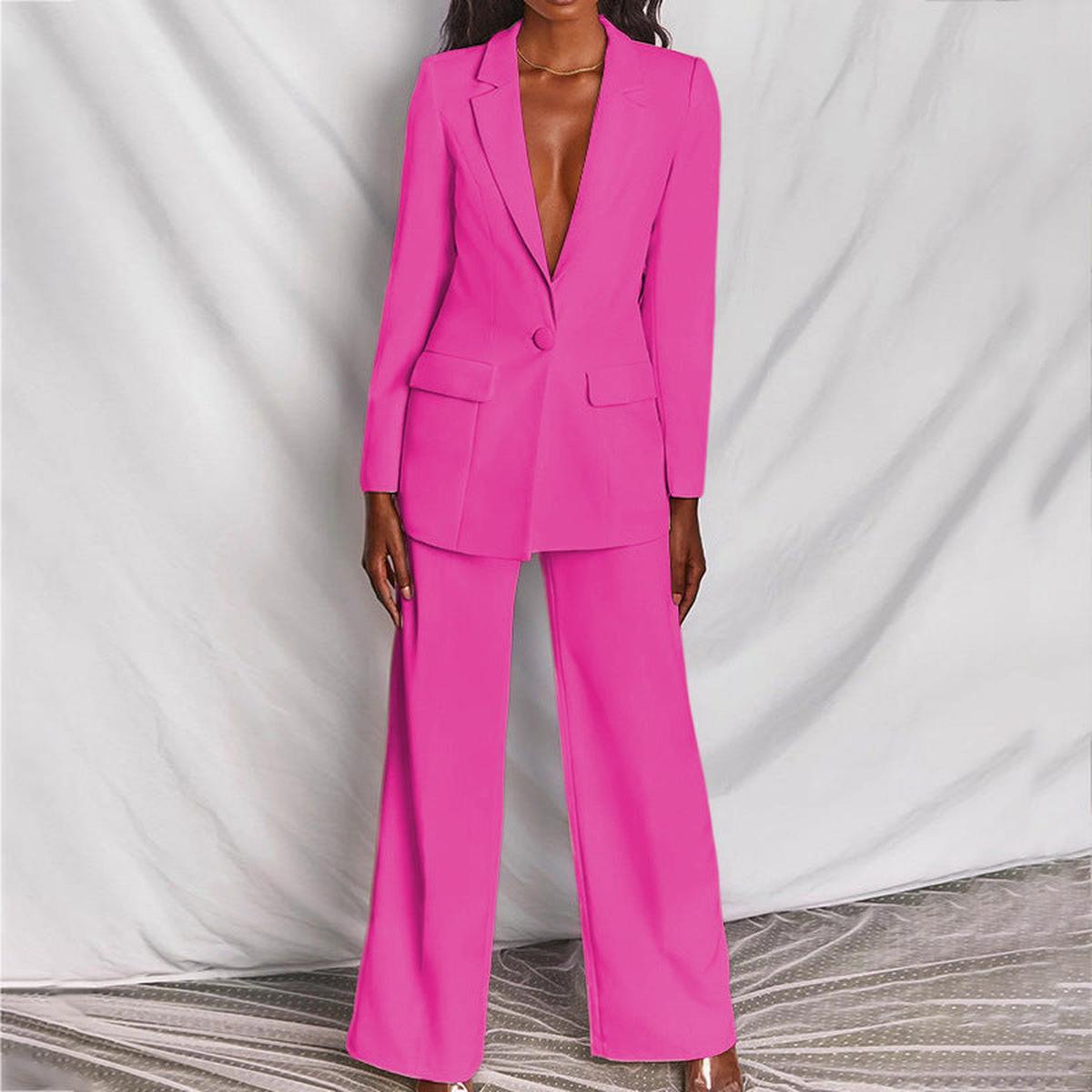 Chique Blazer En Broek Set Voor Vrouwen - Harlett