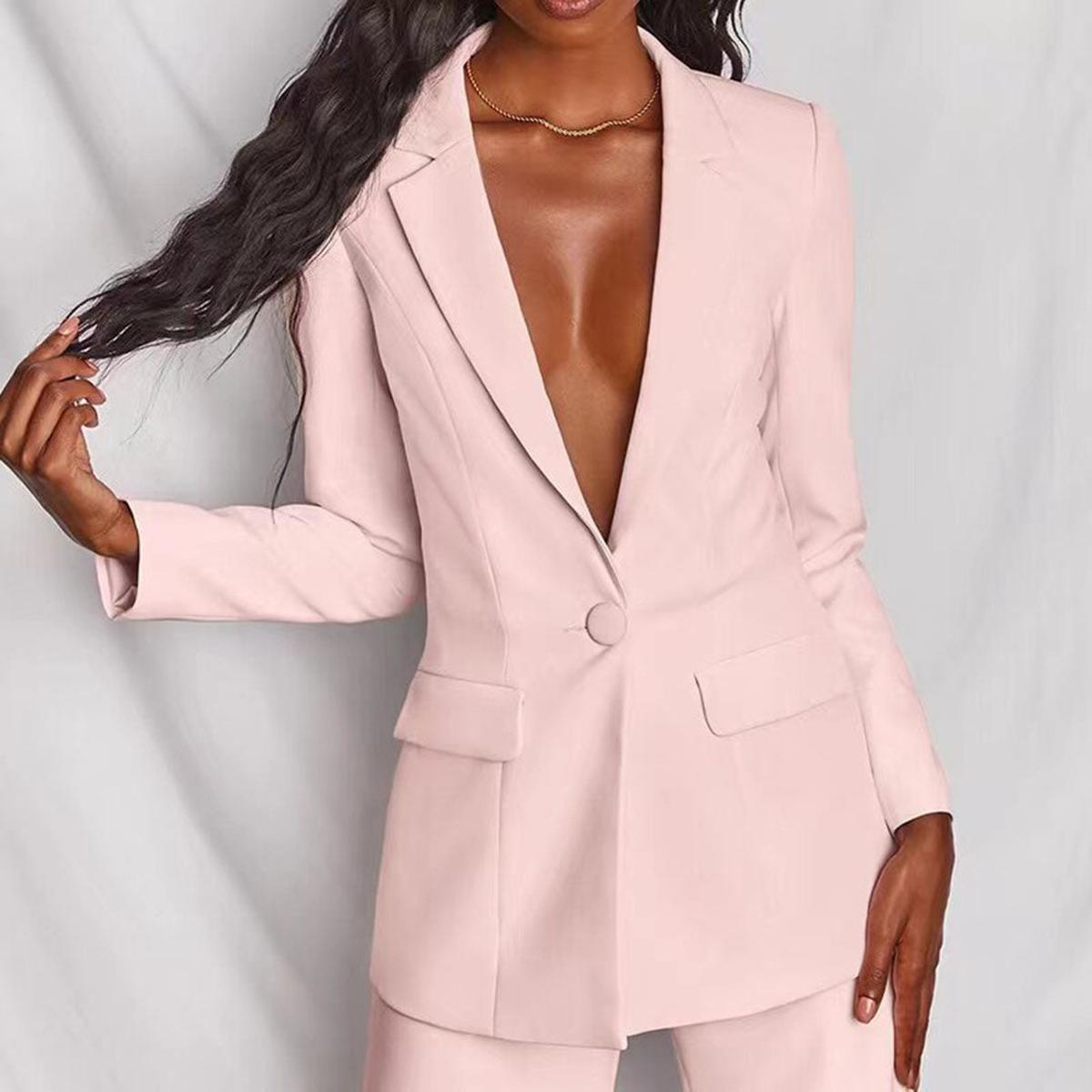 Chique Blazer En Broek Set Voor Vrouwen - Harlett