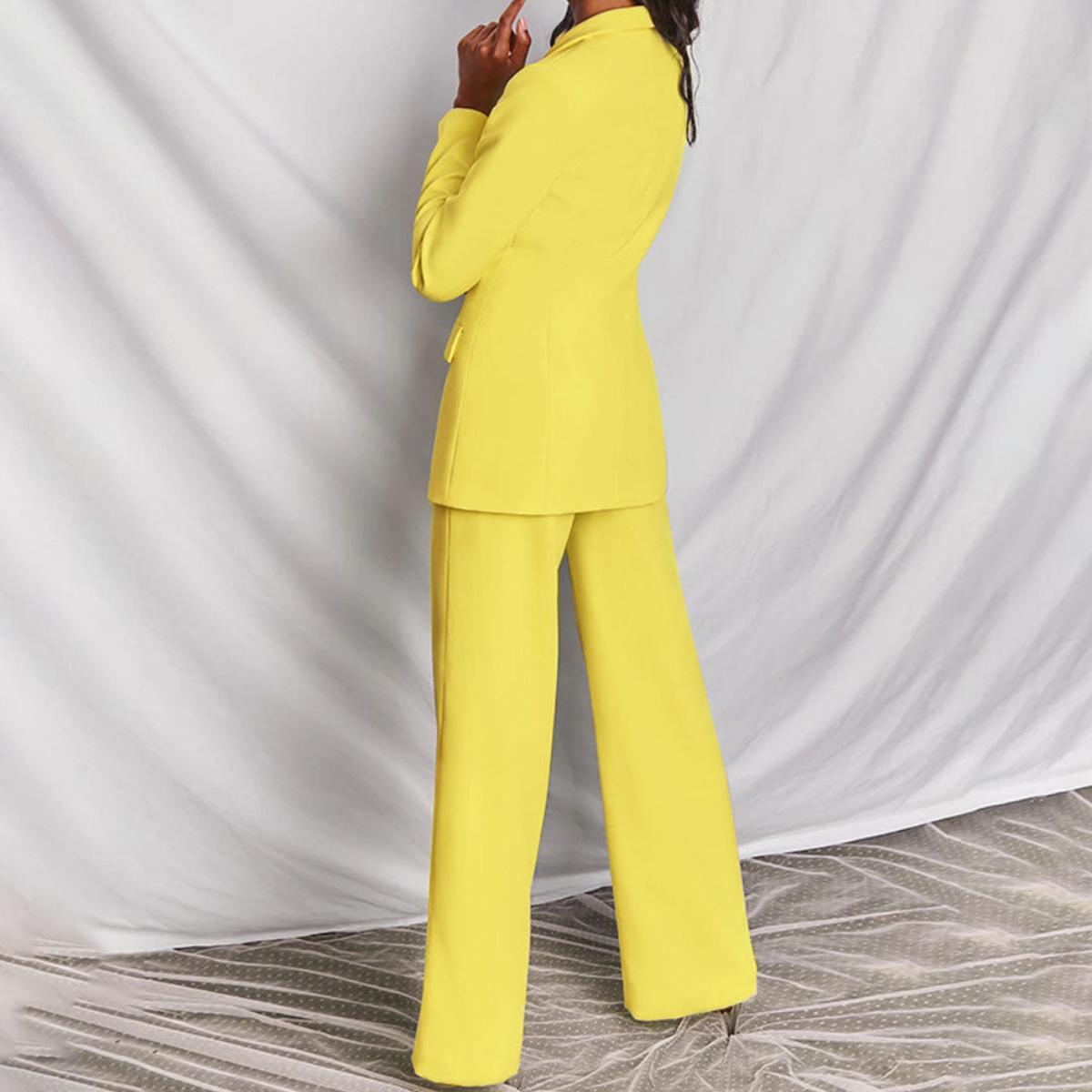 Chique Blazer En Broek Set Voor Vrouwen - Harlett