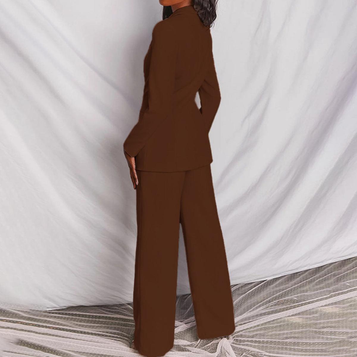 Chique Blazer En Broek Set Voor Vrouwen - Harlett