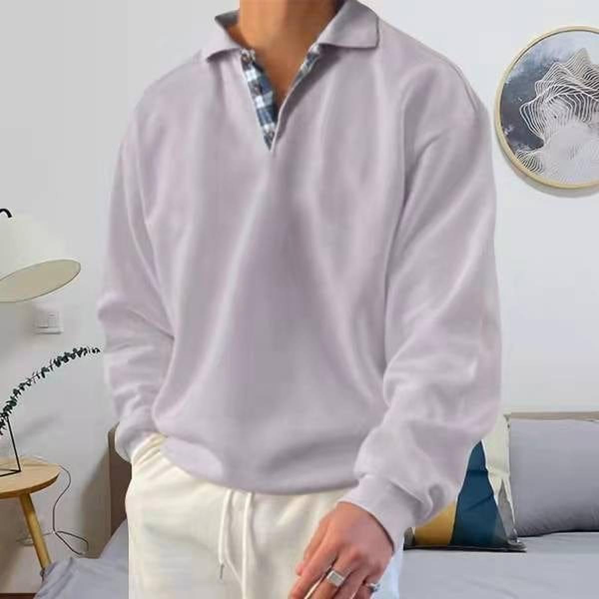Classic Kraag Relaxed Fit Polo Shirt Met Ruitdetails - Harlett