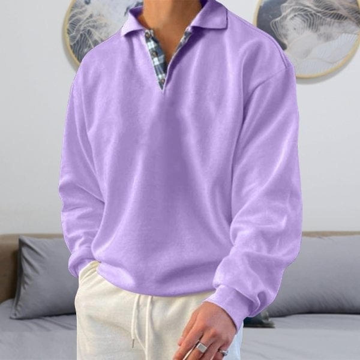 Classic Kraag Relaxed Fit Polo Shirt Met Ruitdetails - Harlett