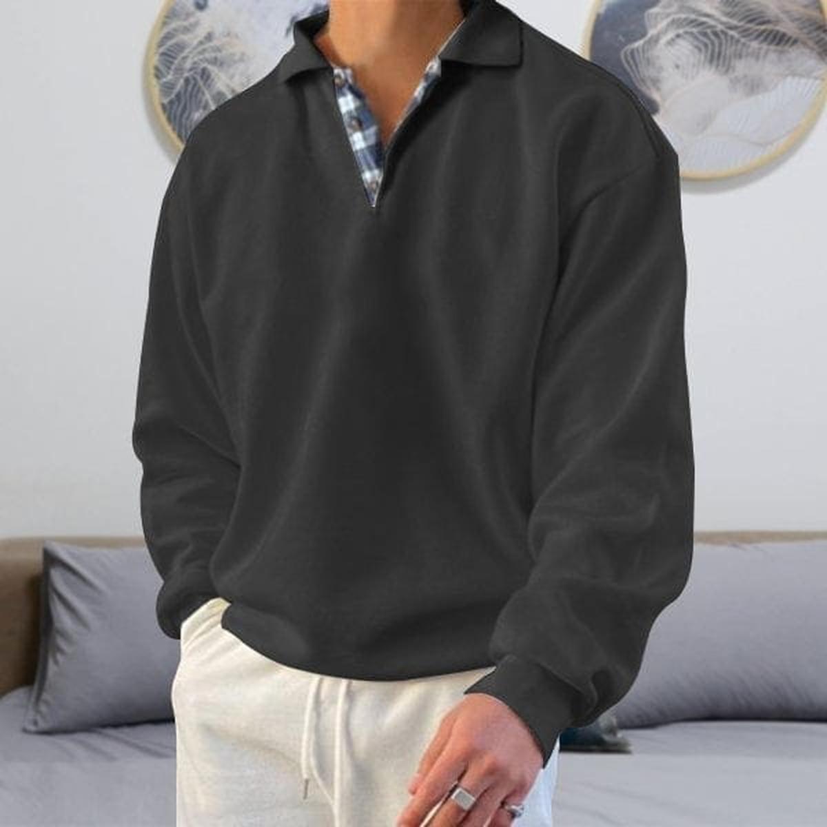 Classic Kraag Relaxed Fit Polo Shirt Met Ruitdetails - Harlett