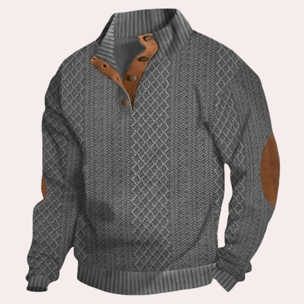 Comfortabele Heren Sweater Met Klassieke Pasvorm Van Zacht Polyestervezel - Harlett