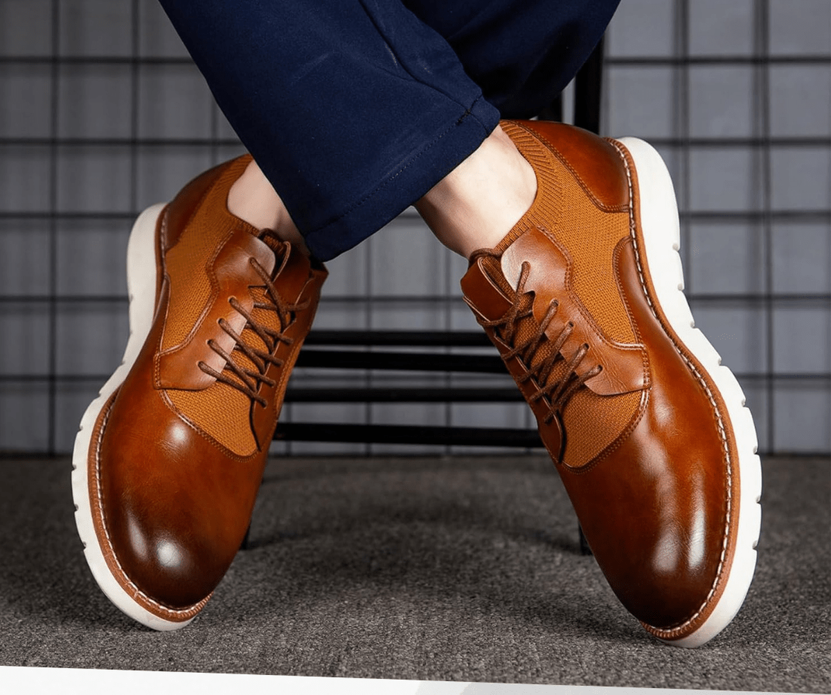 Comfortabele Nette Schoenen Voor Heren Met Ademend Ontwerp En Brede Teenbox - Harlett
