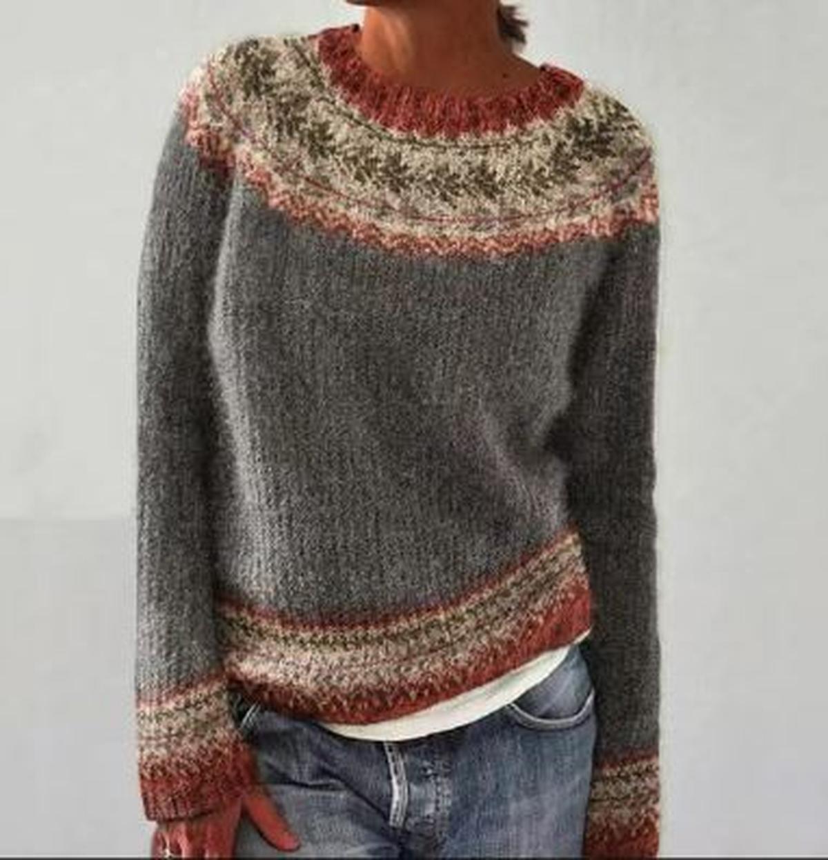 Cozy Retro Winter Trui Voor Vrouwen - Harlett