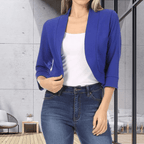 Cropped Damesblazer Voor Kantoor En Vrije Tijd - Figuurvriendelijke Pasvorm - Harlett