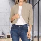 Cropped Damesblazer Voor Kantoor En Vrije Tijd - Figuurvriendelijke Pasvorm - Harlett