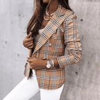 Dames Blazer Met Turnover Kraag - Elegante Op Maat Gemaakte Jacket - Harlett
