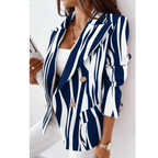 Dames Blazer Met Turnover Kraag - Elegante Op Maat Gemaakte Jacket - Harlett