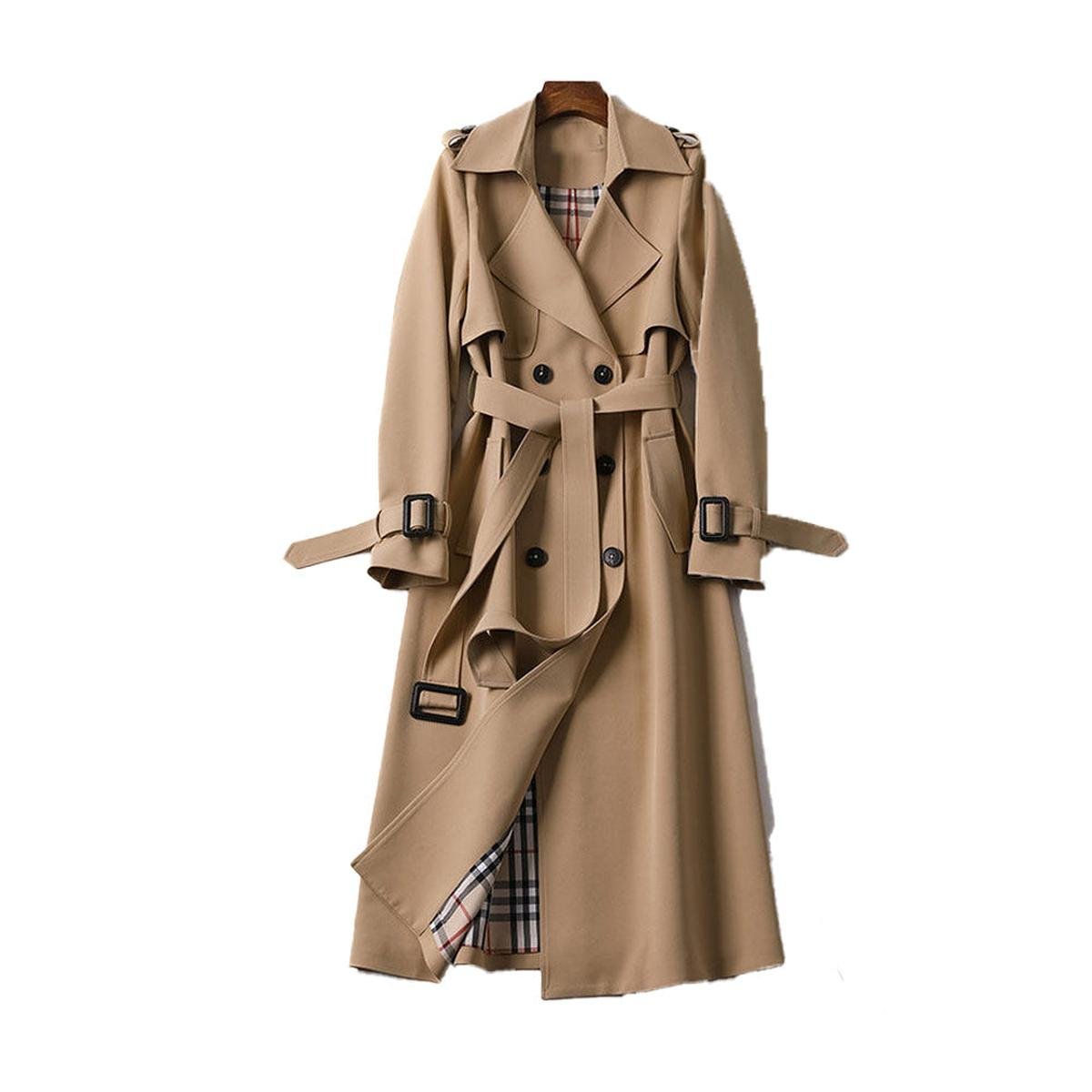 Dames Dubbelzijdige Trenchcoat met Riem - Harlett