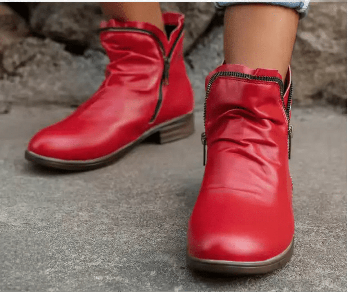 Dames Enkellaarsjes Met Antislip Zool - Harlett