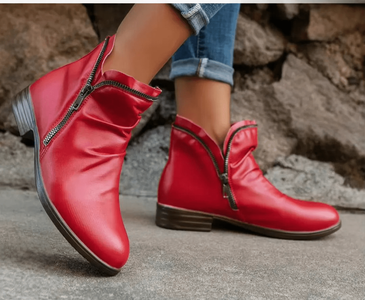 Dames Enkellaarsjes Met Antislip Zool - Harlett