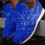 Dames Glitter Platform Chunky Sneakers - Harlett