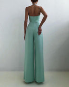 Dames Hoge Taille Spaghettiband Jumpsuit - Harlett