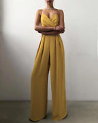 Dames Hoge Taille Spaghettiband Jumpsuit - Harlett