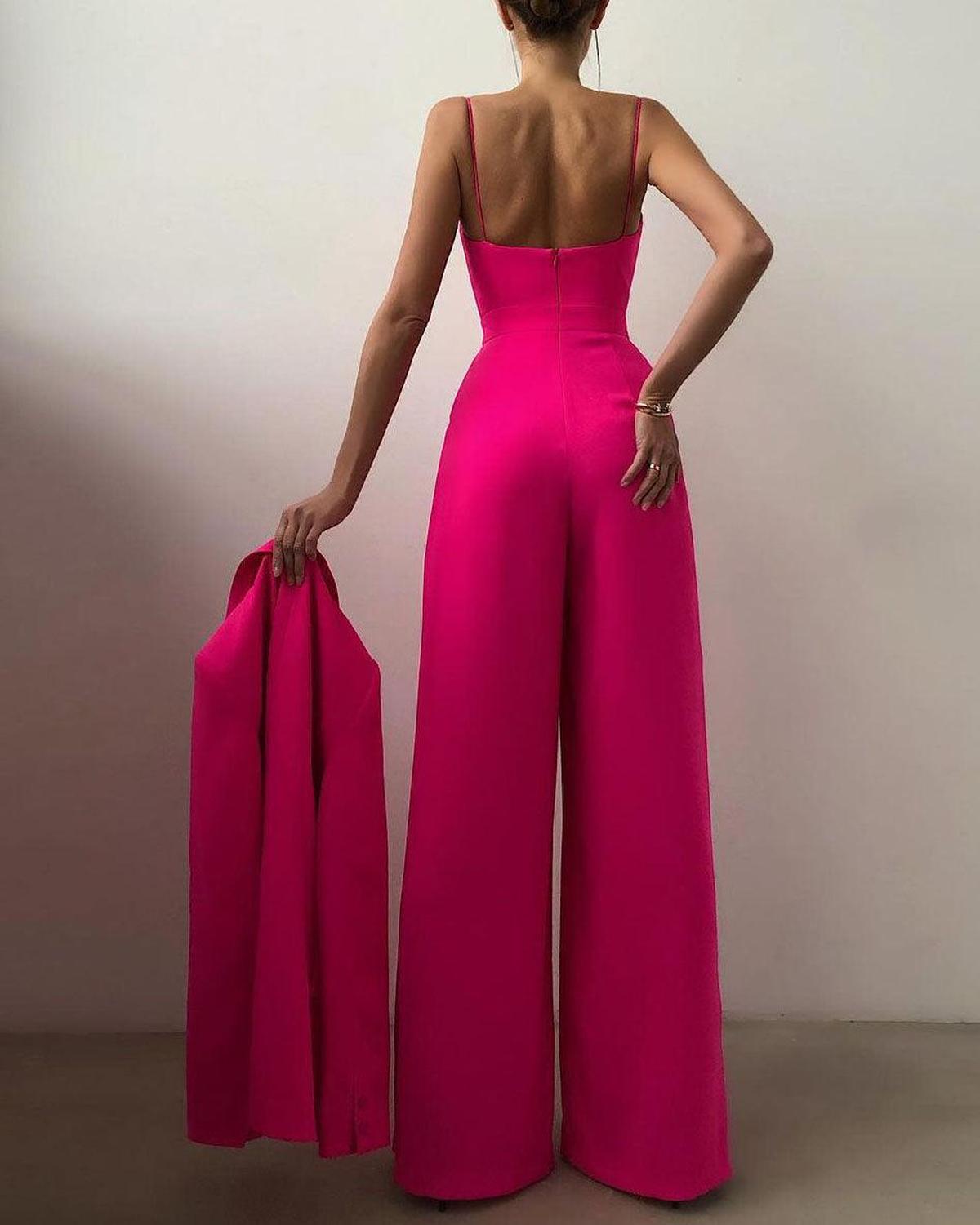 Dames Hoge Taille Spaghettiband Jumpsuit - Harlett