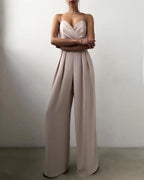 Dames Hoge Taille Spaghettiband Jumpsuit - Harlett