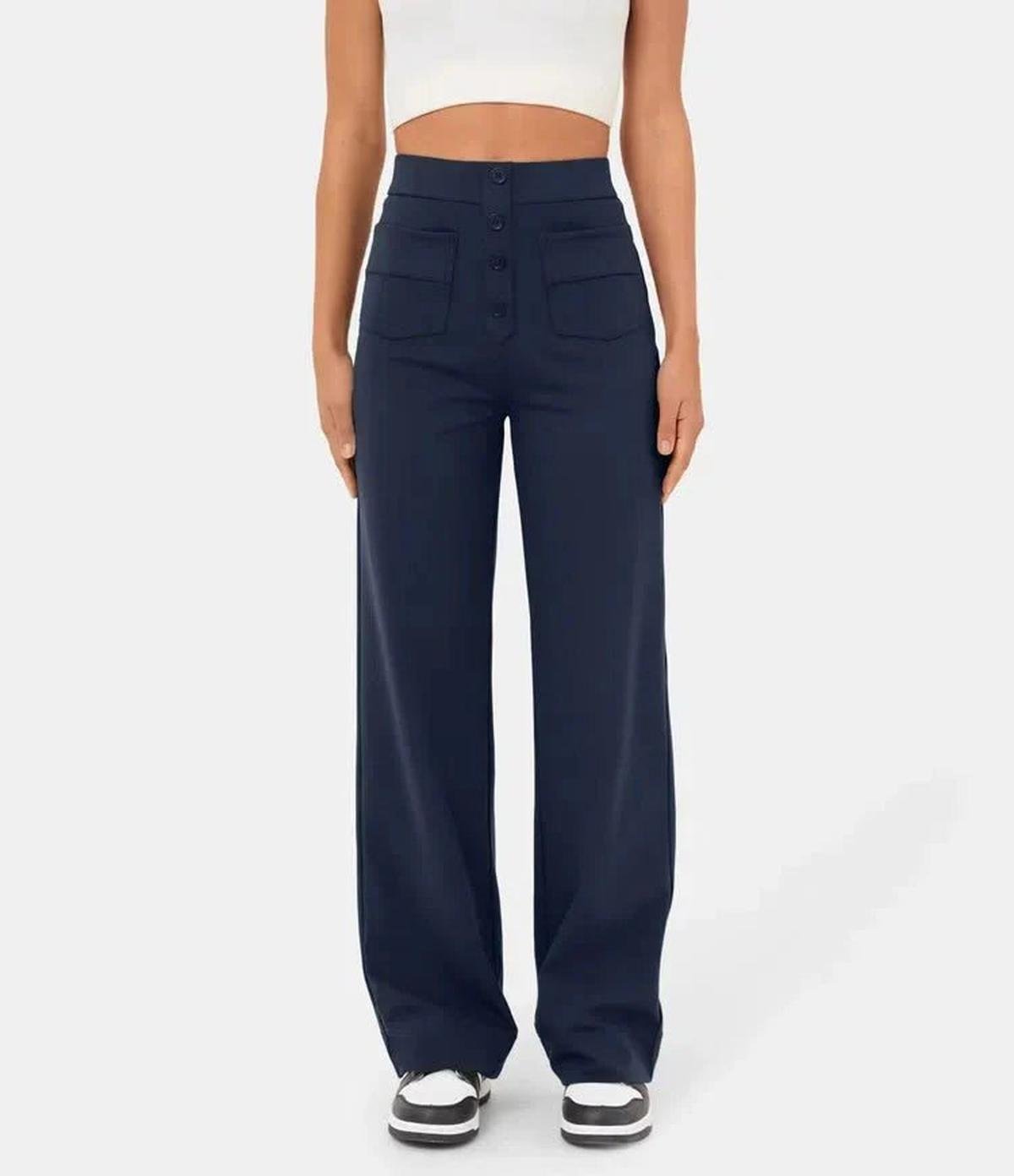 Dames Hoge Taille Wijde Broek - Harlett