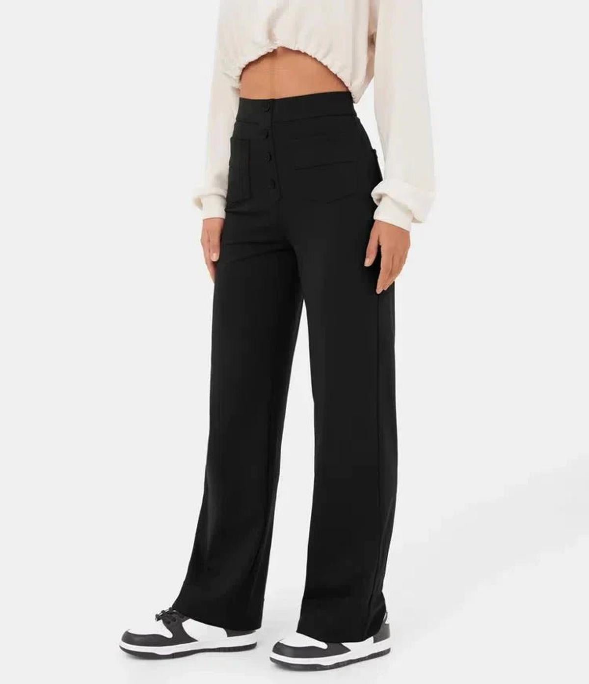 Dames Hoge Taille Wijde Broek - Harlett