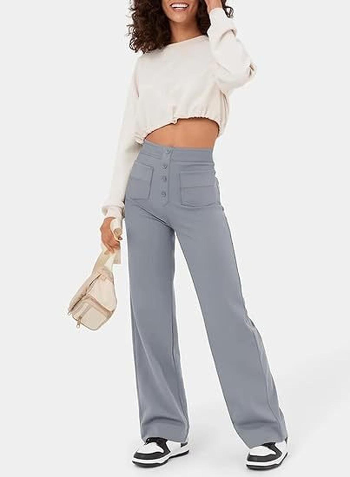 Dames Hoge Taille Wijde Broek - Harlett