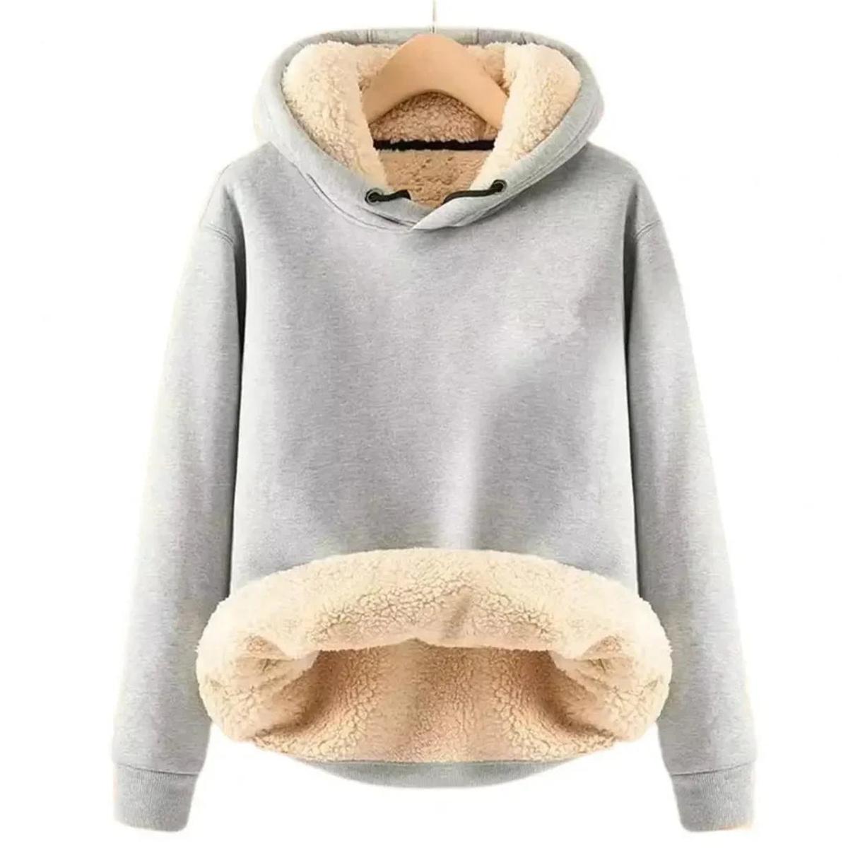 Dames Hoodie Met Fleece Voering En Verstelbare Capuchon Voor Koude Dagen - Harlett