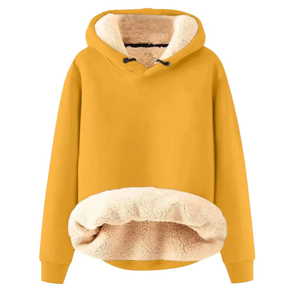 Dames Hoodie Met Fleece Voering En Verstelbare Capuchon Voor Koude Dagen - Harlett