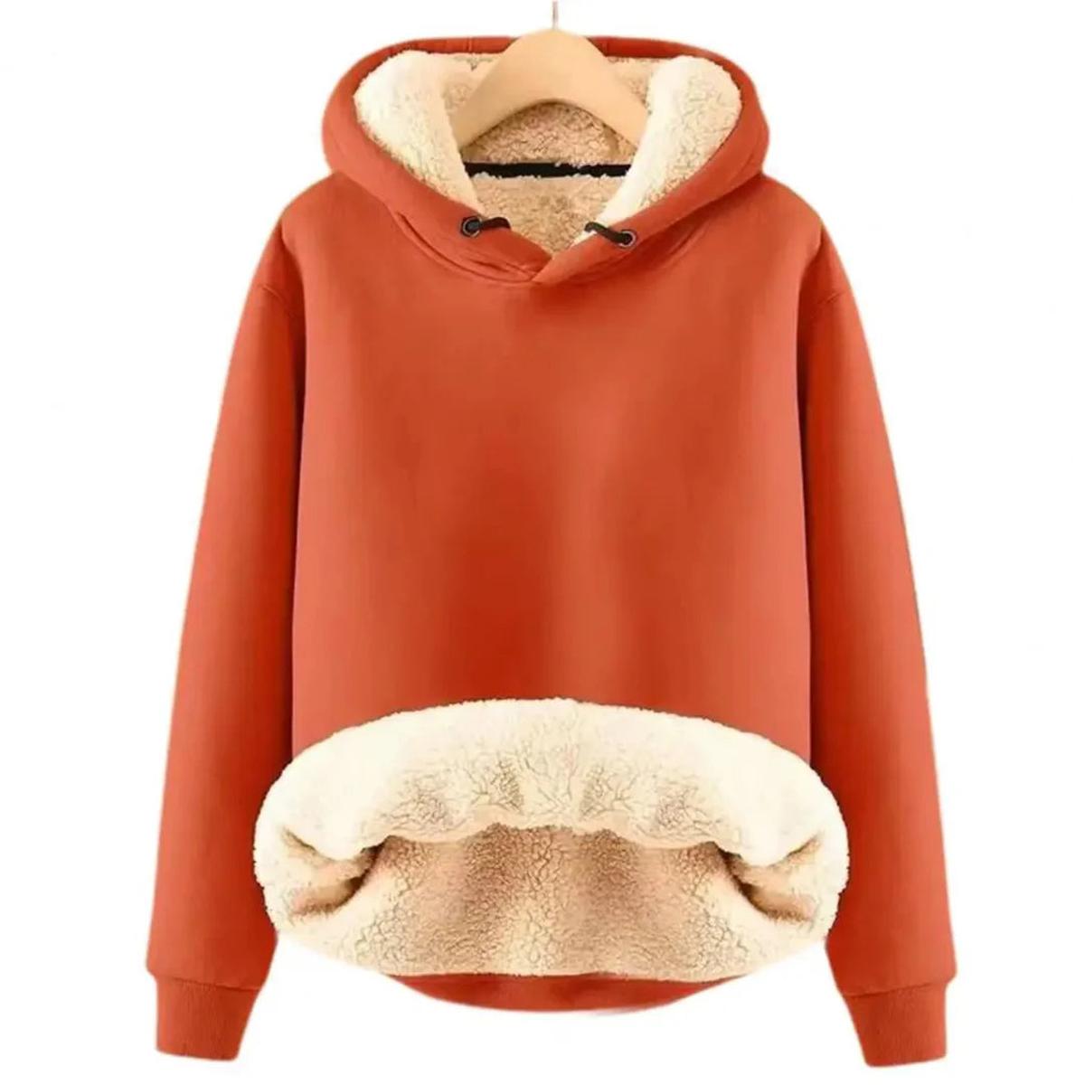 Dames Hoodie Met Fleece Voering En Verstelbare Capuchon Voor Koude Dagen - Harlett