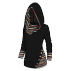 Dames Hoodie Met Tribal Patroon Comfortabele Stijl - Harlett