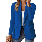 Dames Lange Mouwen Blazer Met Slanke Pocket Sluiting - Harlett