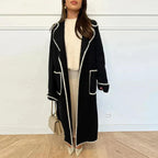 Dames Lange Winterjas Met Contrast Design - Harlett