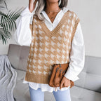 Dames Mouwloos Geruit Vest Top Voor Laagjes Draagcomfort - Harlett
