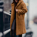 Dames Oversized Teddy Fleece Jas Met Capuchon - Harlett