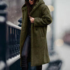 Dames Oversized Teddy Fleece Jas Met Capuchon - Harlett