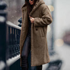 Dames Oversized Teddy Fleece Jas Met Capuchon - Harlett