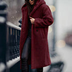 Dames Oversized Teddy Fleece Jas Met Capuchon - Harlett