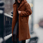 Dames Oversized Teddy Fleece Jas Met Capuchon - Harlett