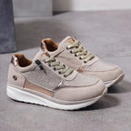 Dames Sneakers met Textuurpanelen en Rits voor Wandelen - Harlett