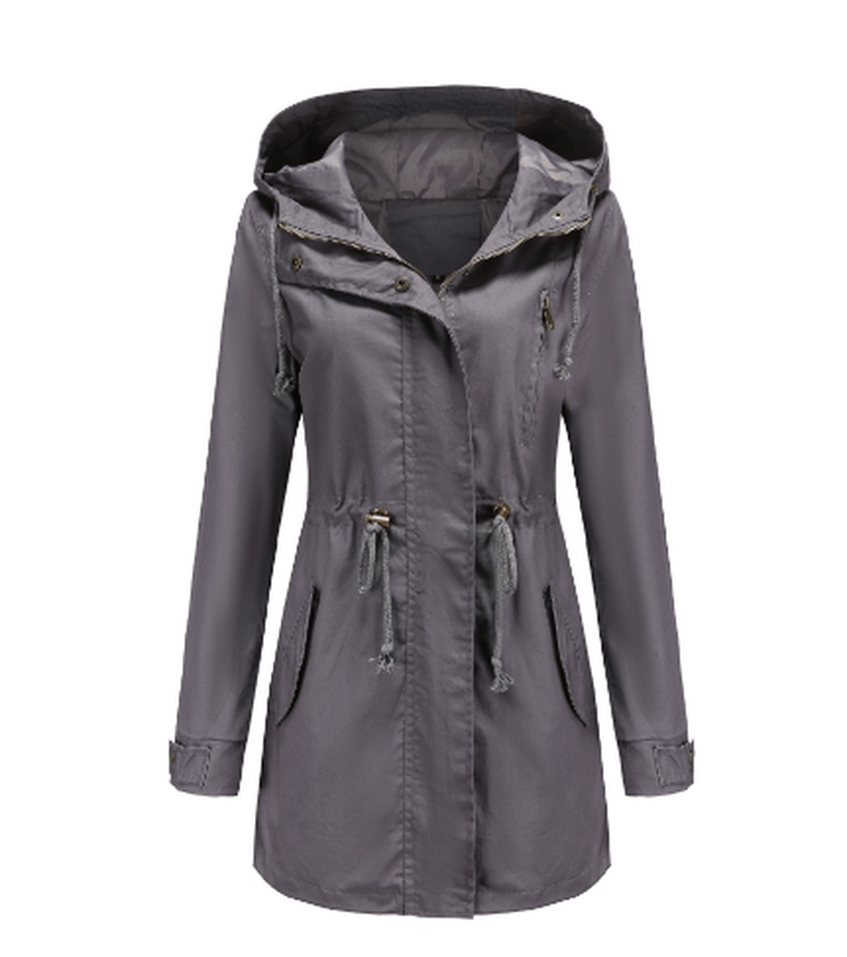 Dames Winddichte Jas met Verstelbare Capuchon en Zakken - Harlett