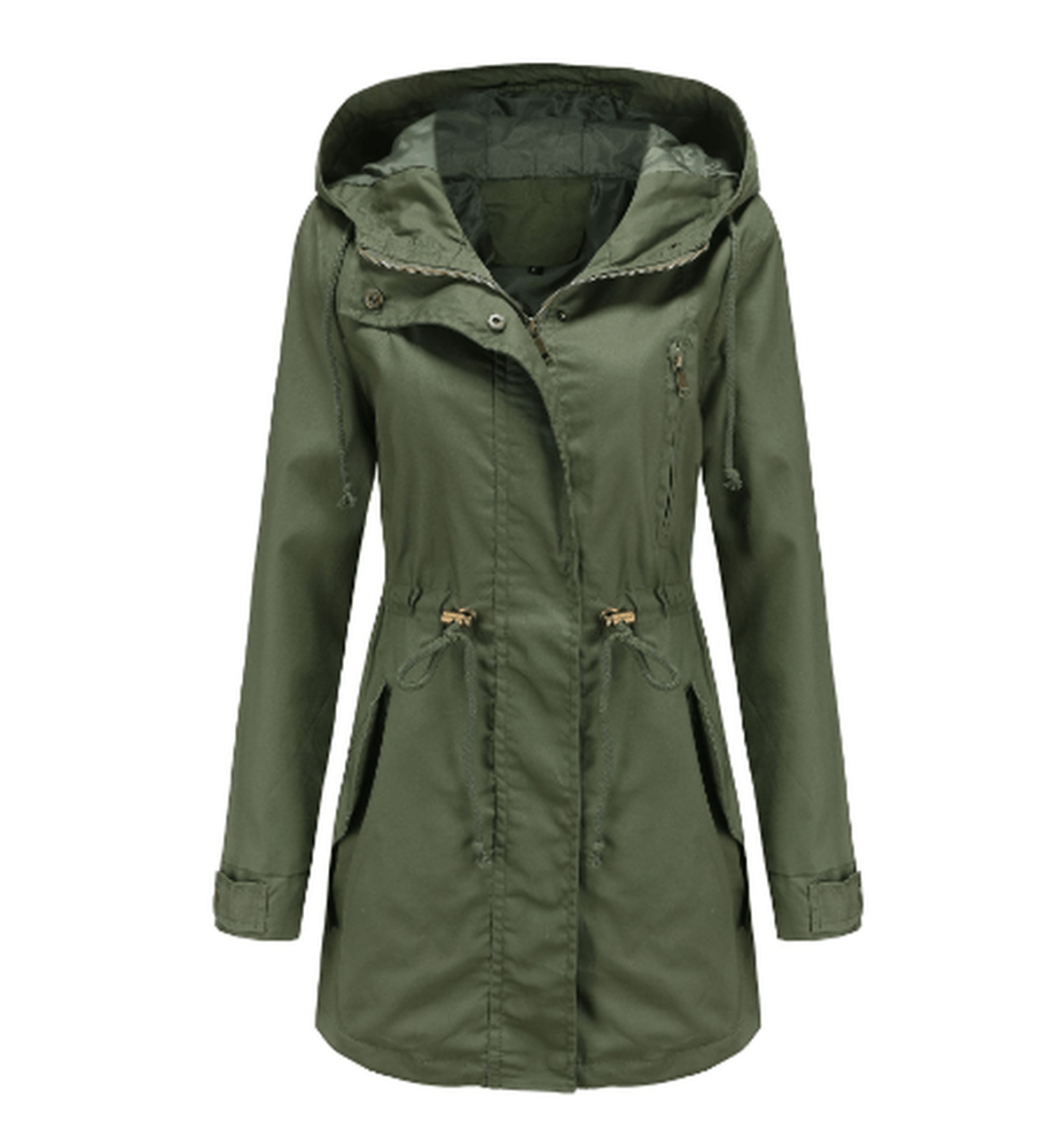 Dames Winddichte Jas met Verstelbare Capuchon en Zakken - Harlett