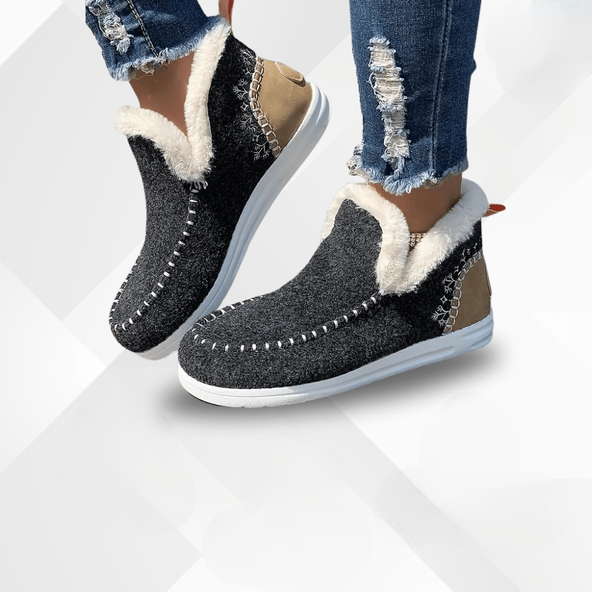 Dames Winter Comfort Schoenen Met Warme Pluche Voering En Slipvaste Zool - Harlett
