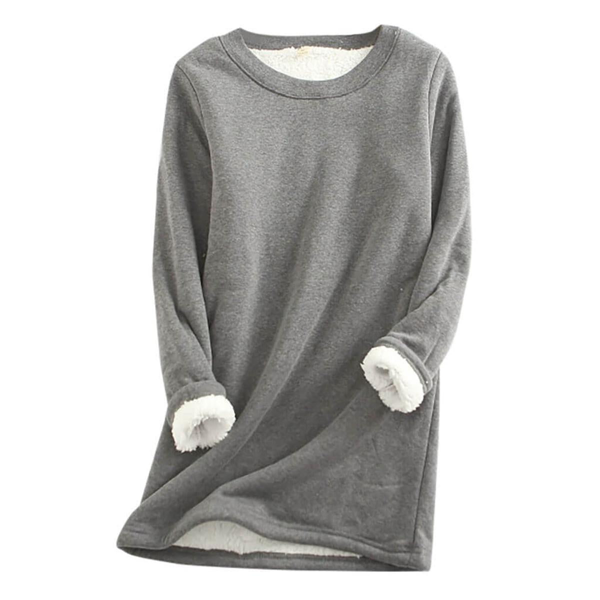 Dames Winter Fleece Trui Met Zachte Voering En Ronde Halslijn - Harlett