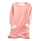 Dames Winter Fleece Trui Met Zachte Voering En Ronde Halslijn - Harlett