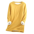 Dames Winter Fleece Trui Met Zachte Voering En Ronde Halslijn - Harlett